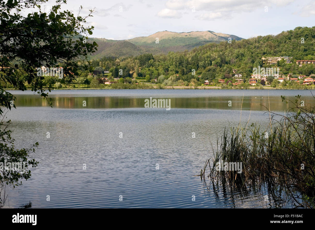 Lake of Ganna, province of Varese, Lombardy, Italy Stock Photo