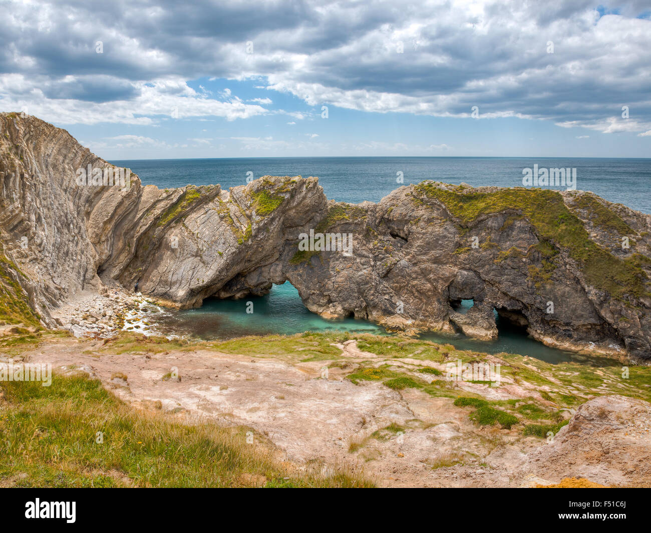 Stair Hole cove and rock arches near Lulworth Cove Dorset Dorset England UK Europe Stock Photo
