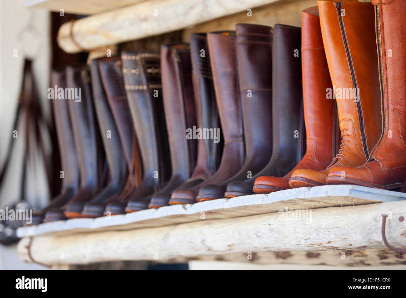 Row of cowboy boots hi-res stock photography and images - Alamy
