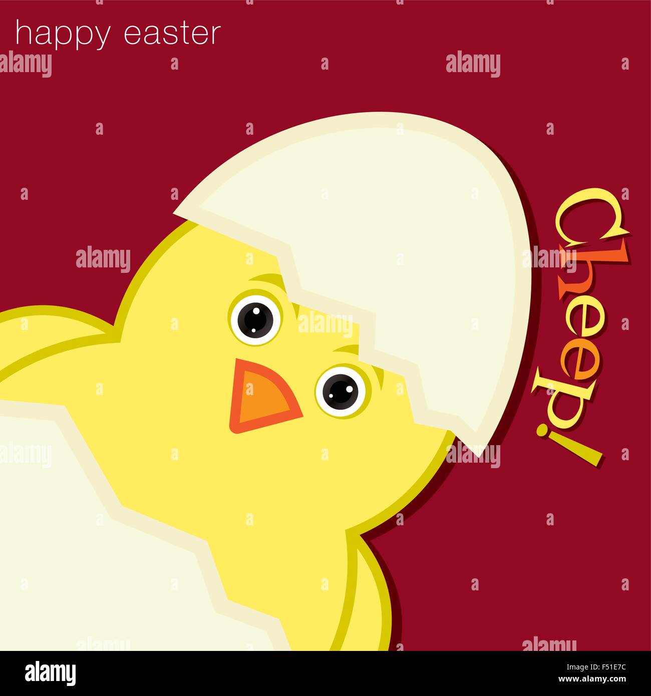 Bright easter chick card in vector format Stock Vector Image & Art - Alamy