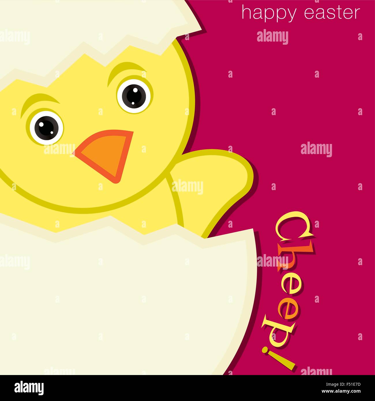 Bright easter chick card in vector format Stock Vector Image & Art - Alamy