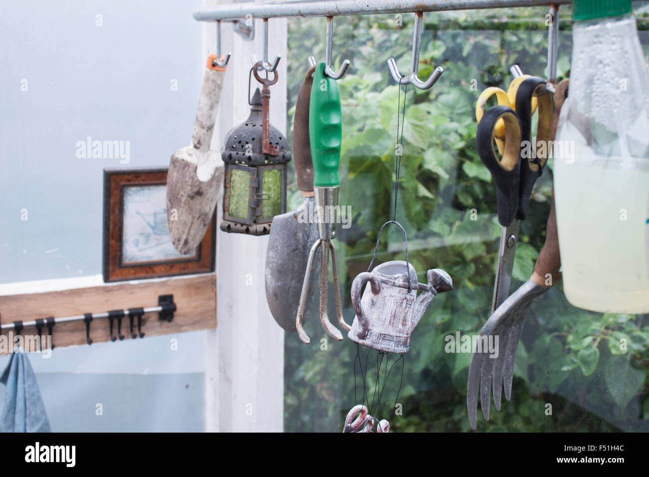 Hanging garden tools hires stock photography and images Alamy