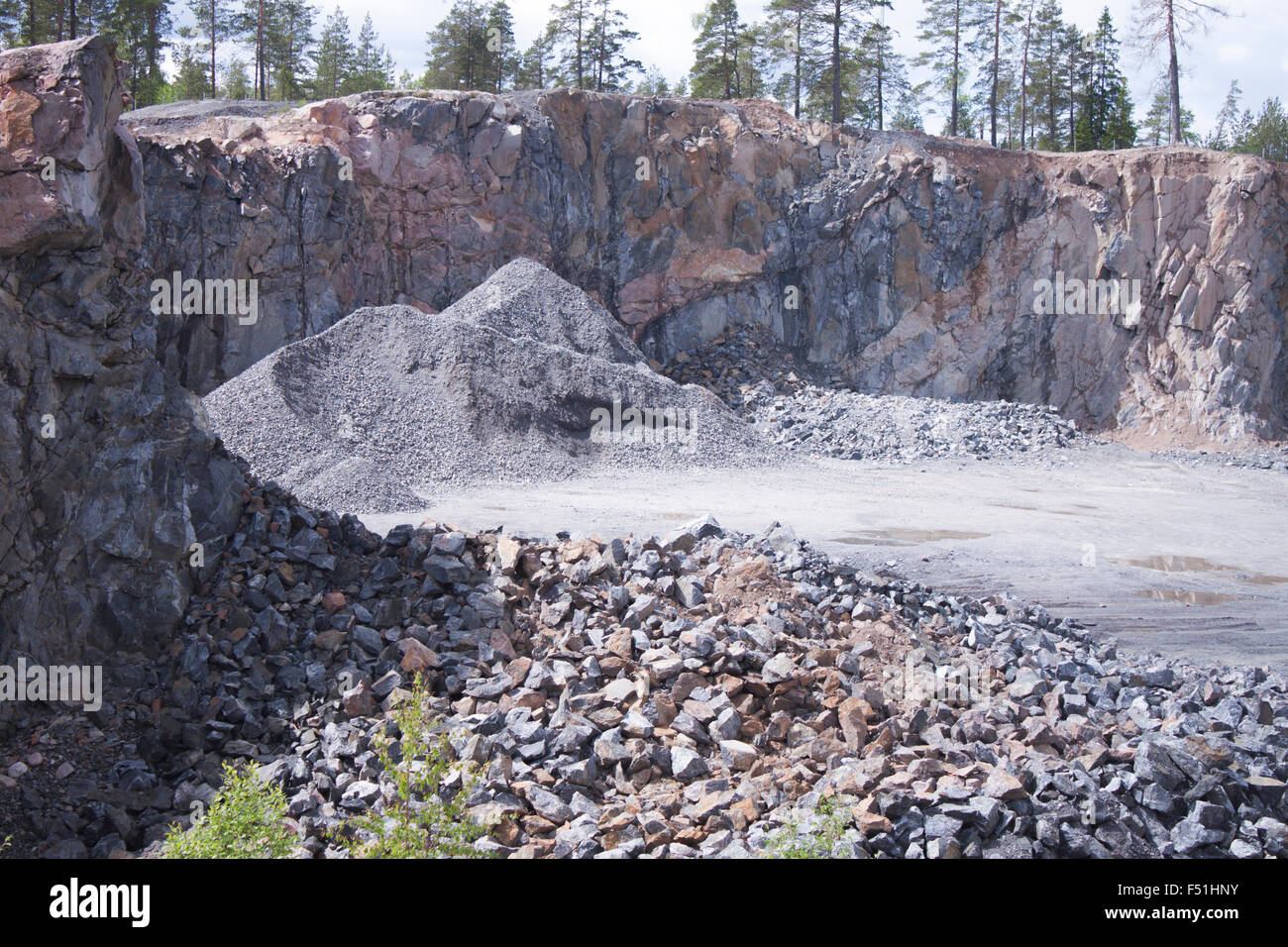 A huge pile of gravel, at a sandpit Stock Photo