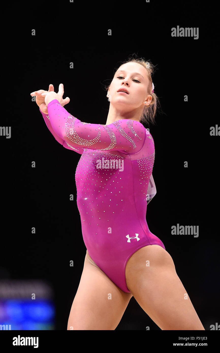 Gymnastics World Championships Womens Qualifications  24.10.15. Brenda Dowell of the USA Stock Photo