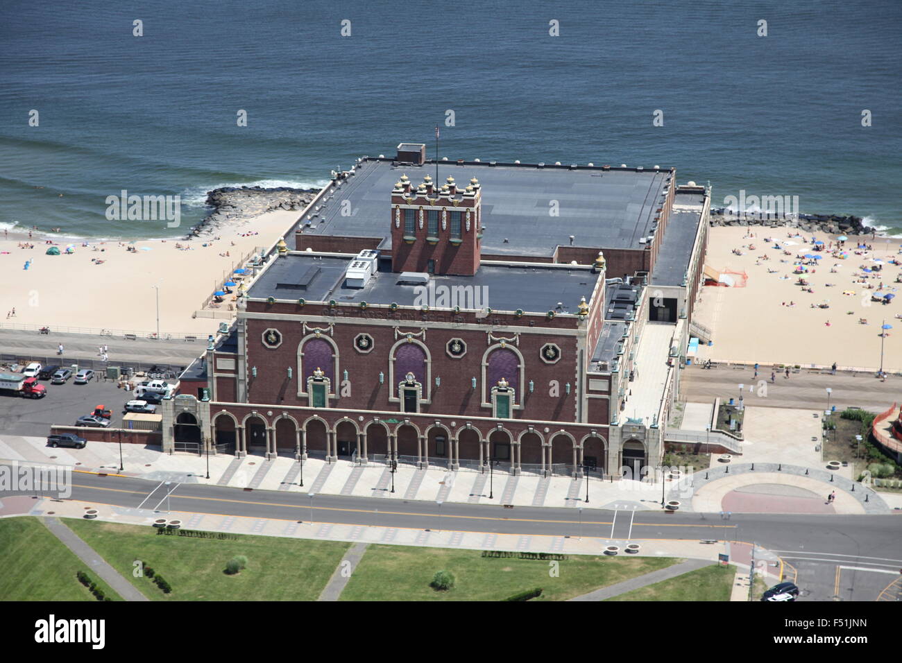 Aerial view of Convention Hall, Asbury Park, New Jersey Stock Photo