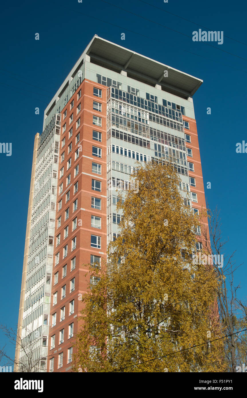 New high-rise apartment building in Moscow, Russia Stock Photo