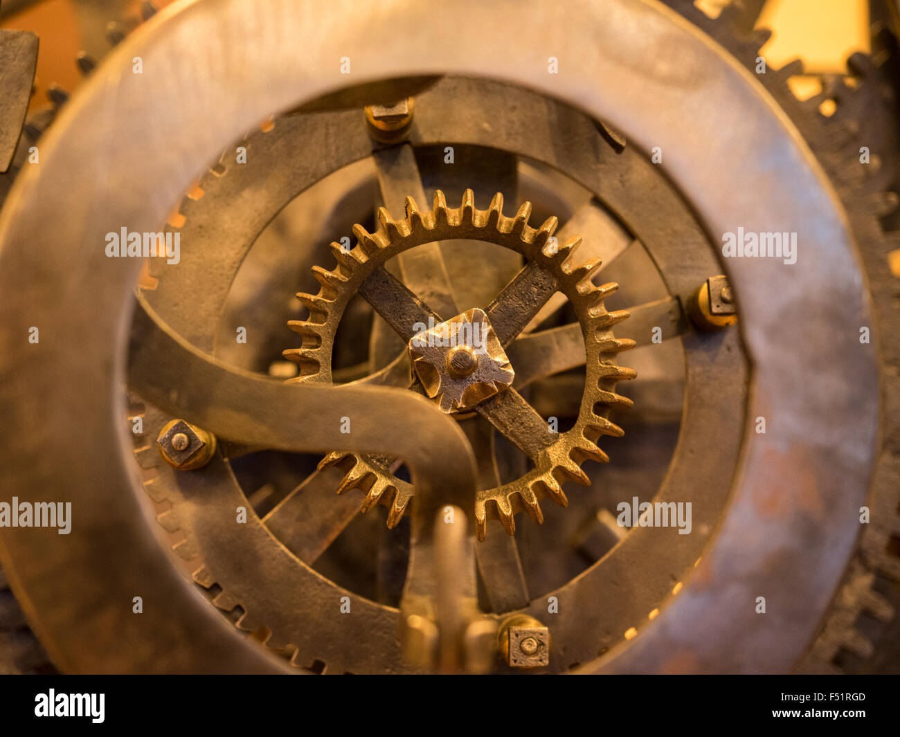 Grunge gear, cog wheels background. Concept of industrial, science, clockwork, technology Stock