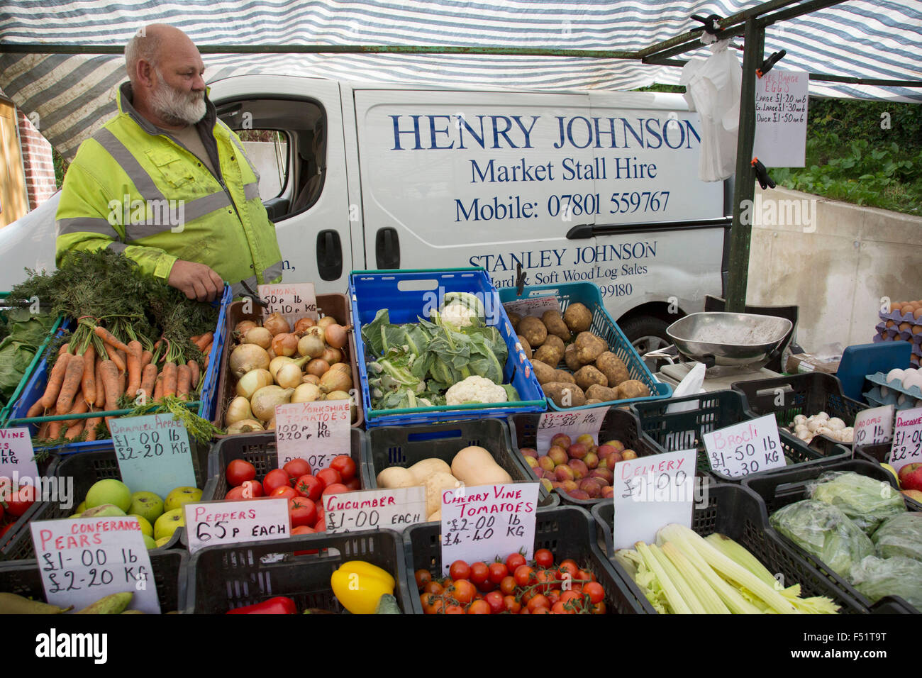 Fruit and vegetable grower Henry Johnson, who sells mainly home