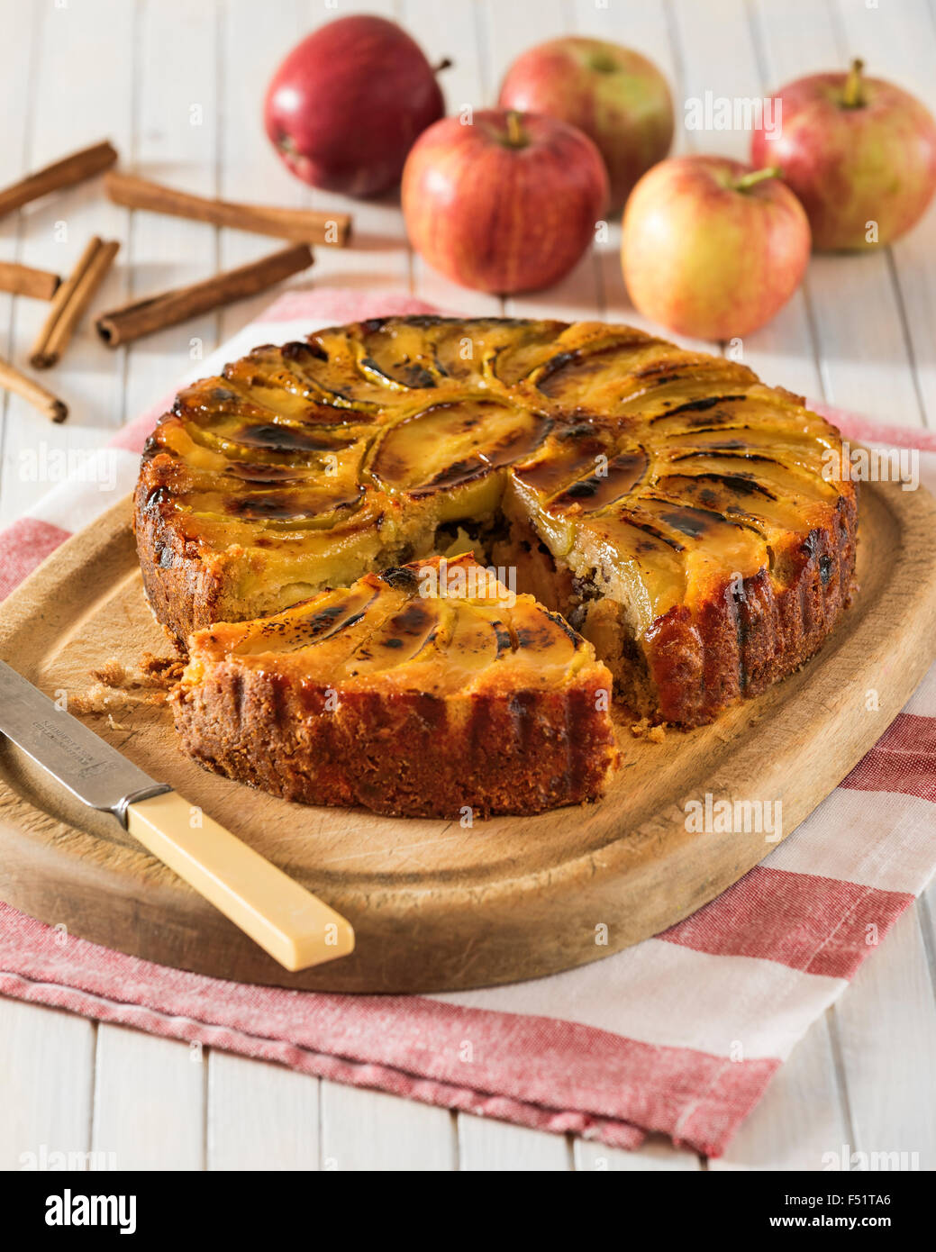 Dorset apple cake. West Country. Traditional food UK Stock Photo