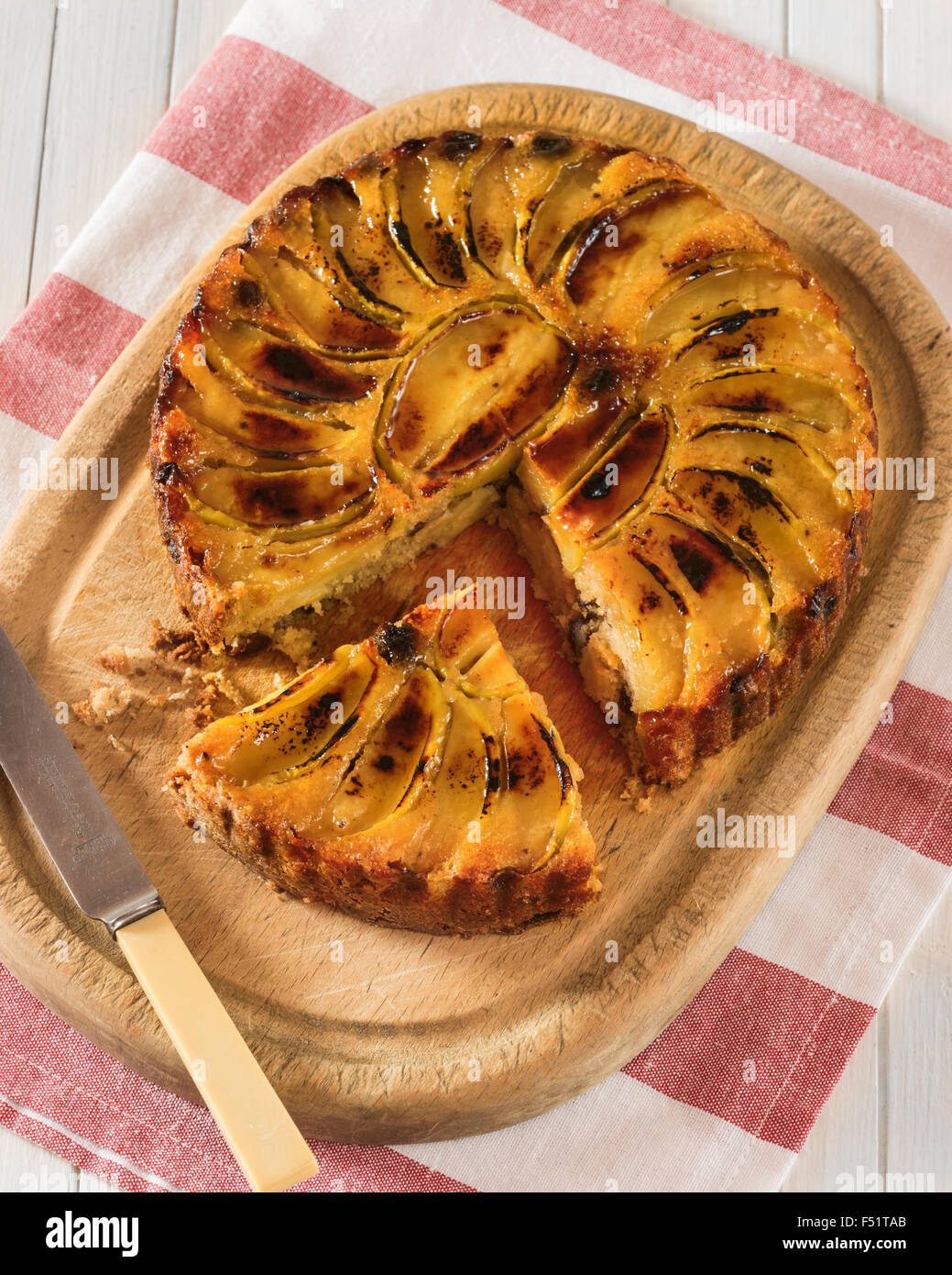 Dorset apple cake. West Country. Traditional food UK Stock Photo