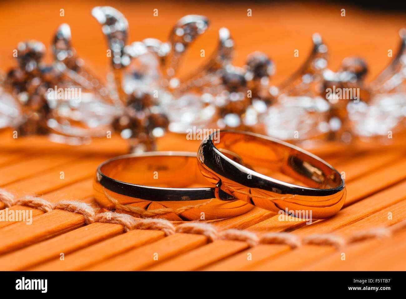 Beautiful wedding rings Stock Photo - Alamy