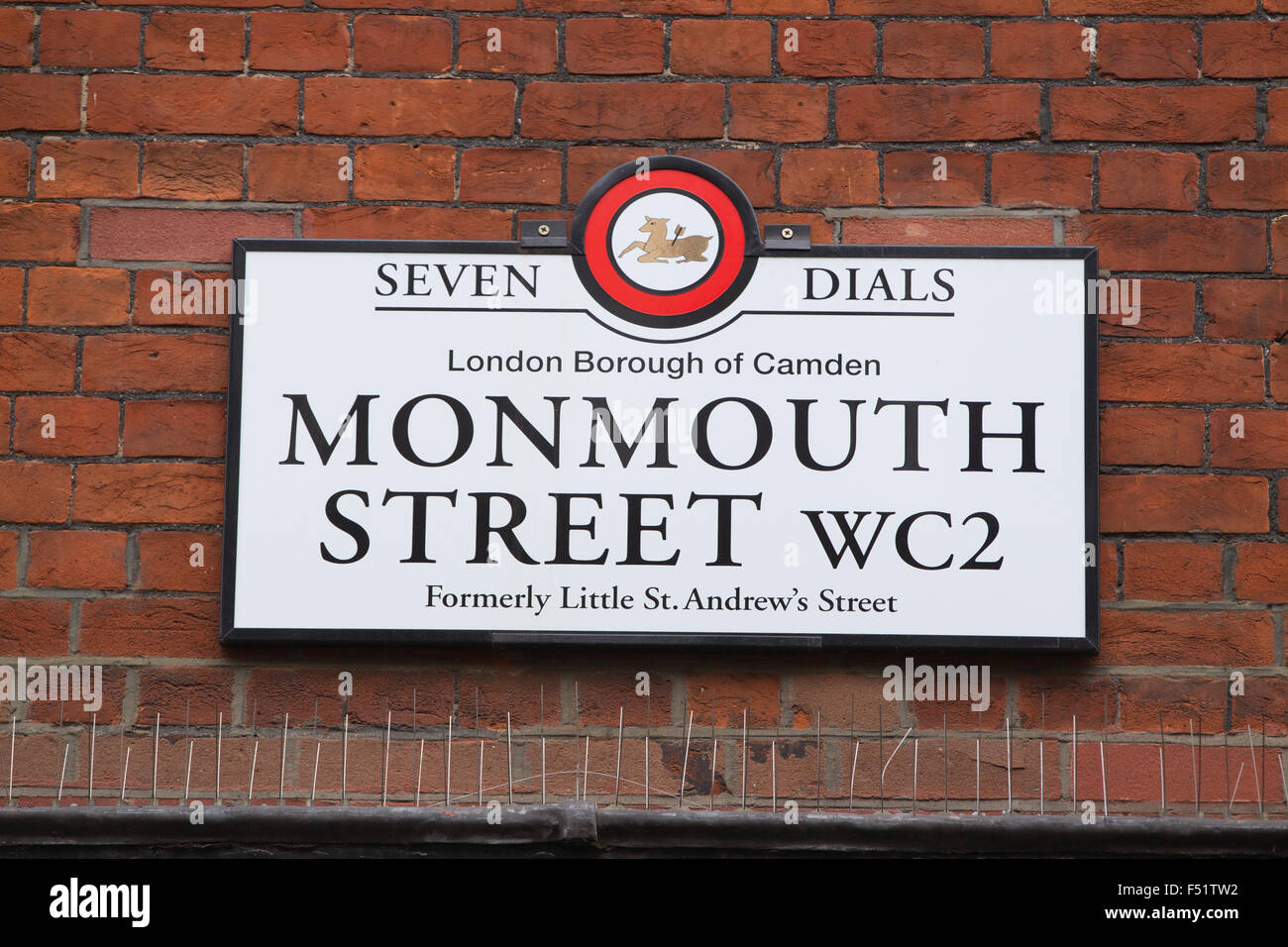 Monmouth Street WC2, formerly Little St.Andrew's Street, Seven Dials, London West End, London, England, UK Stock Photo