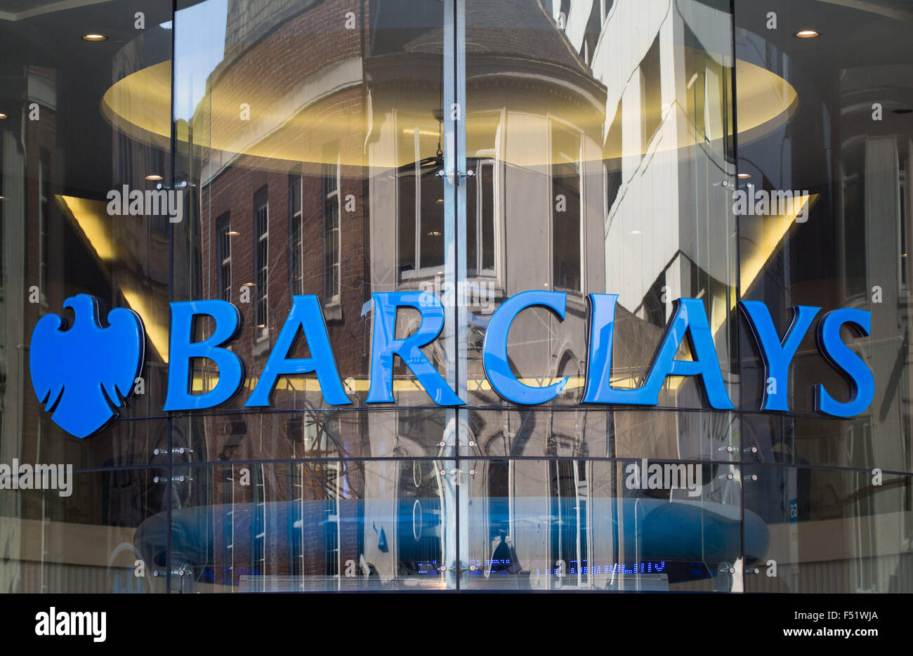 Barclays Bank in Leeds, West Yorkshire, Uk. Stock Photo