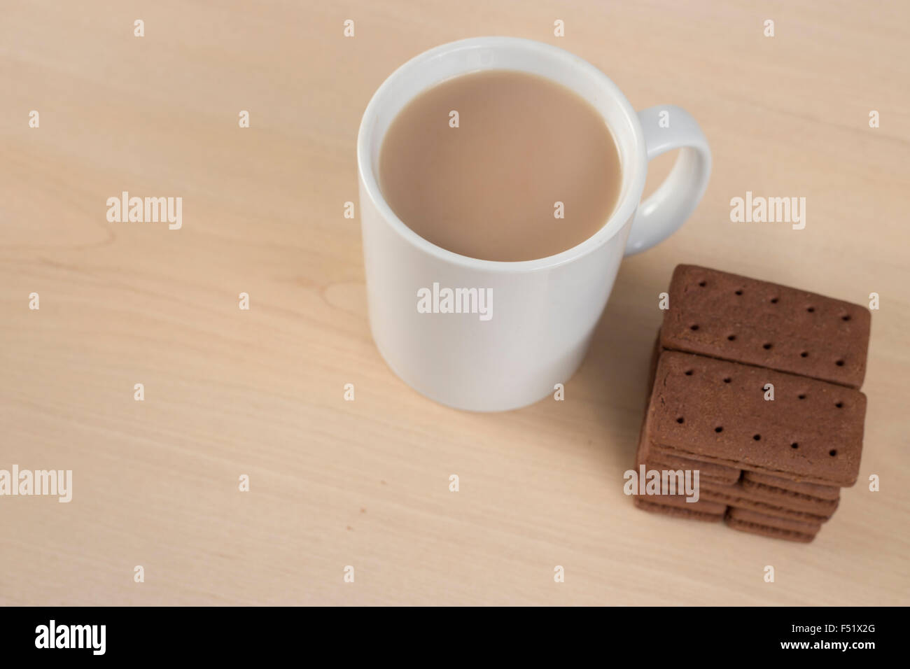 Bourbons and tea Stock Photo