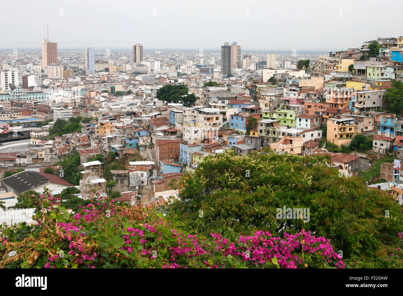 Aerial view of Guayaquil, Ecuador, South America Stock Photo