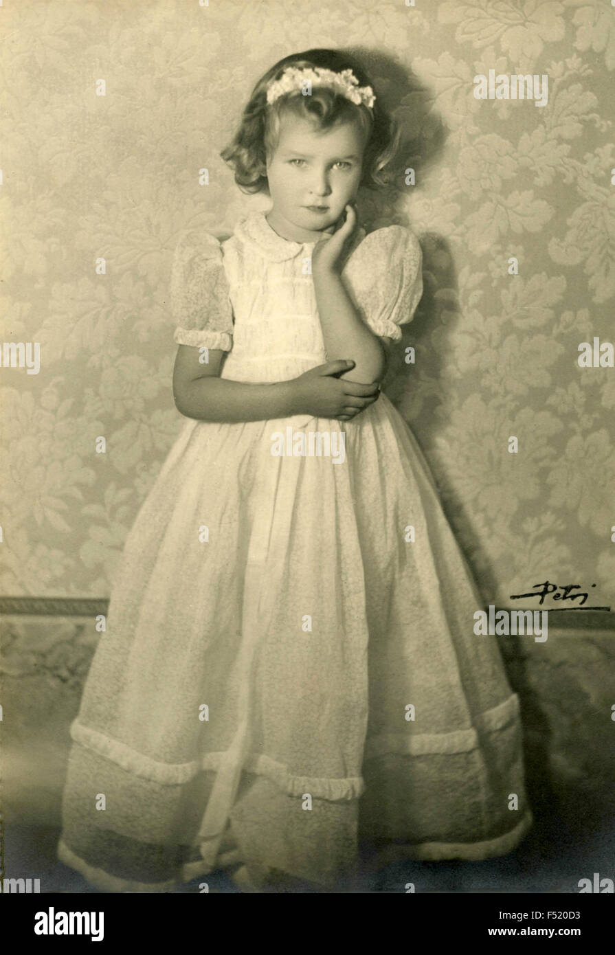 The little girl Princess Maria Gabriella of Savoy, Italy Stock Photo