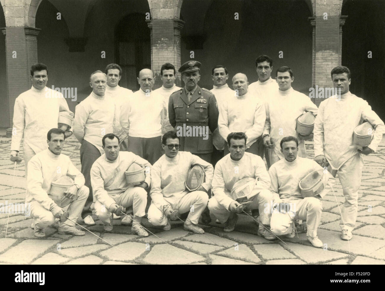 The fencing team of the Italian Army , Ancona, Italy Stock Photo