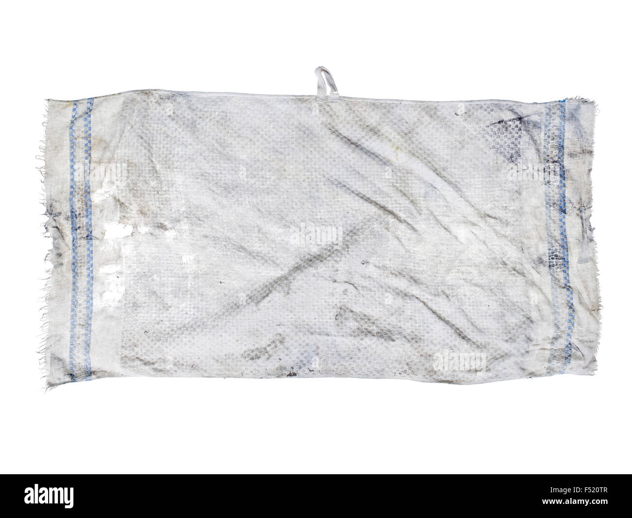 Weißes Handtuch mit Streifen schmutzig Stock Photo