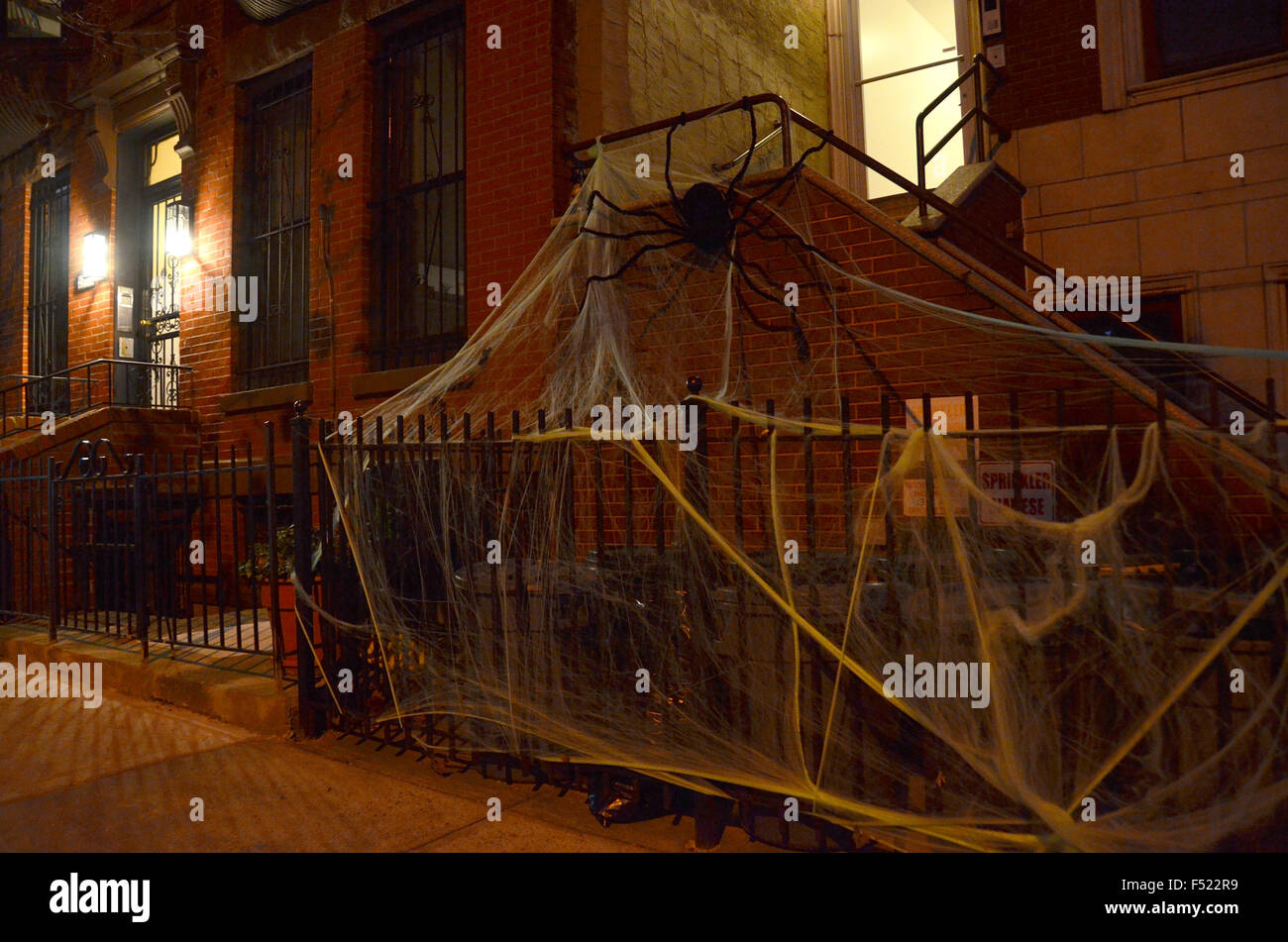 halloween decorations brooklyn park slope new york Stock Photo Alamy