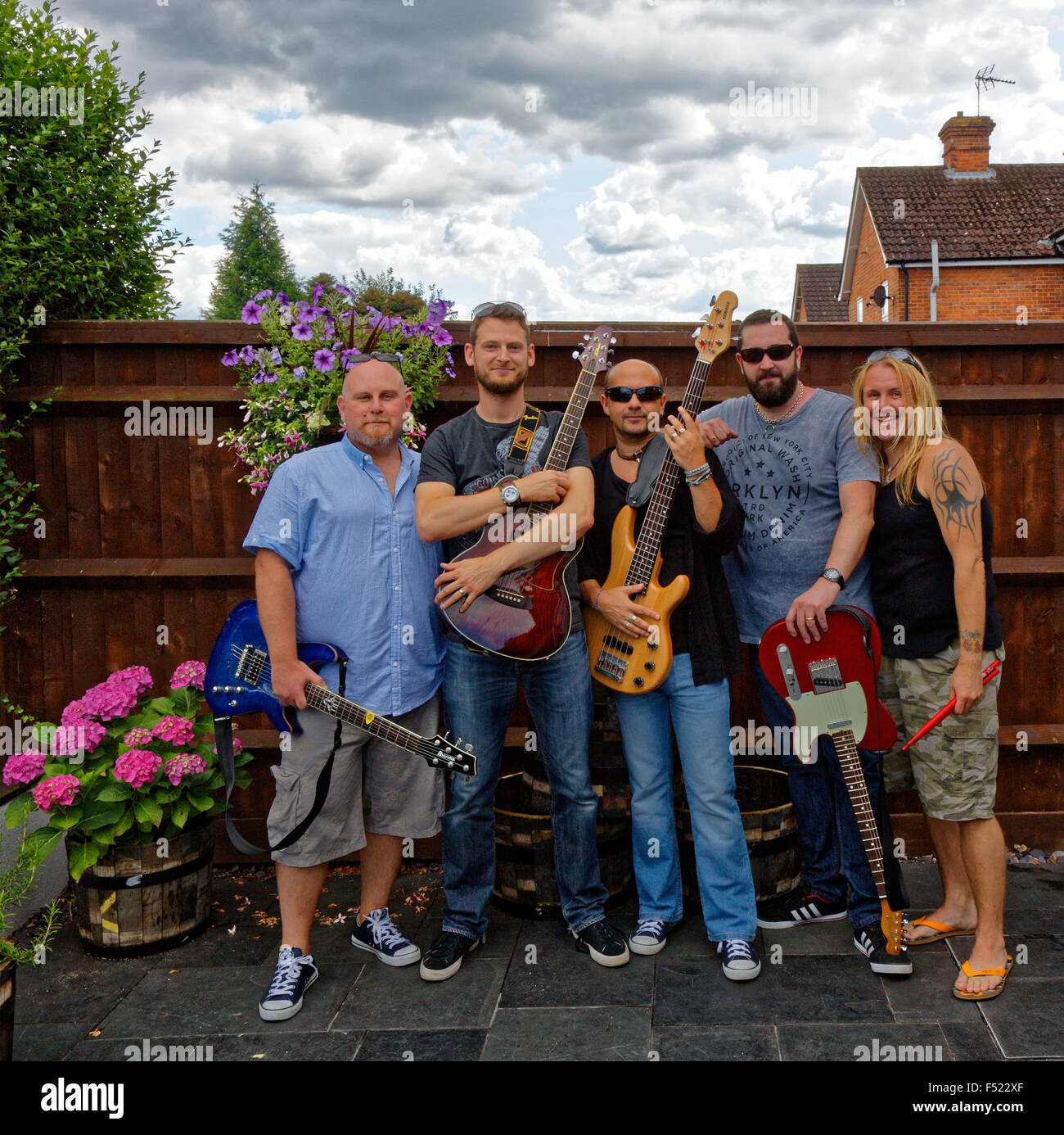 'The Darker My Horizon' Rock Band. LR Paul Stead, Alan Kirkham, Max