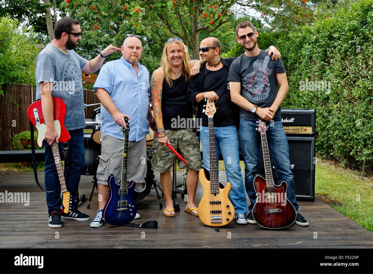 'The Darker My Horizon' Rock Band. LR Mark Stephenson, Paul Stead