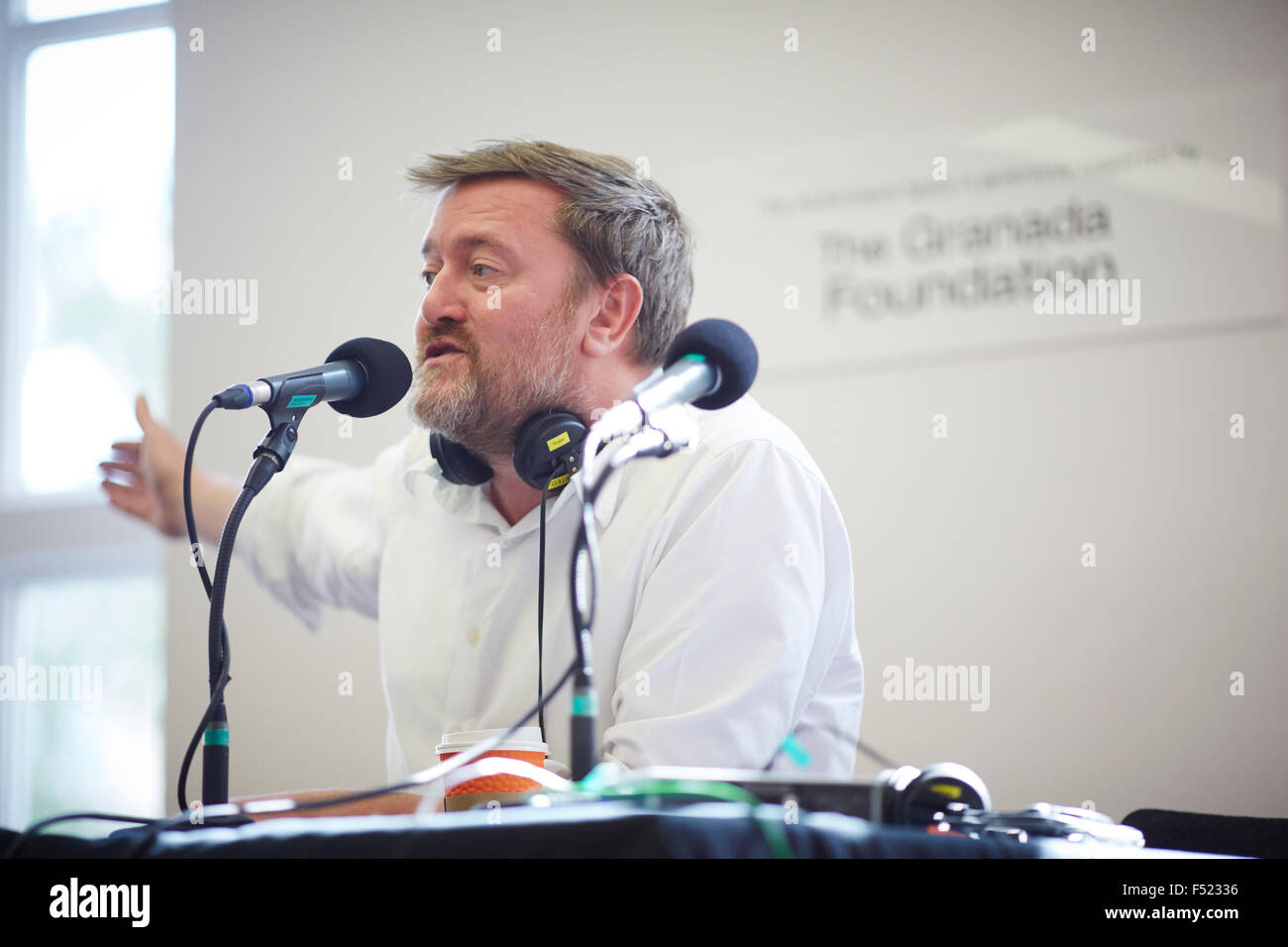 Sunday open day at Manchester Central Library  Guy Garvey from Elbow presents his BBC 6 Music show live from the gallery  Pictur Stock Photo