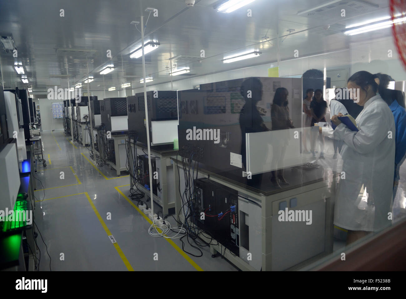 Gene sequencing machines in BGI（Beijing Genomics Institute), Shenzhen, China. Stock Photo