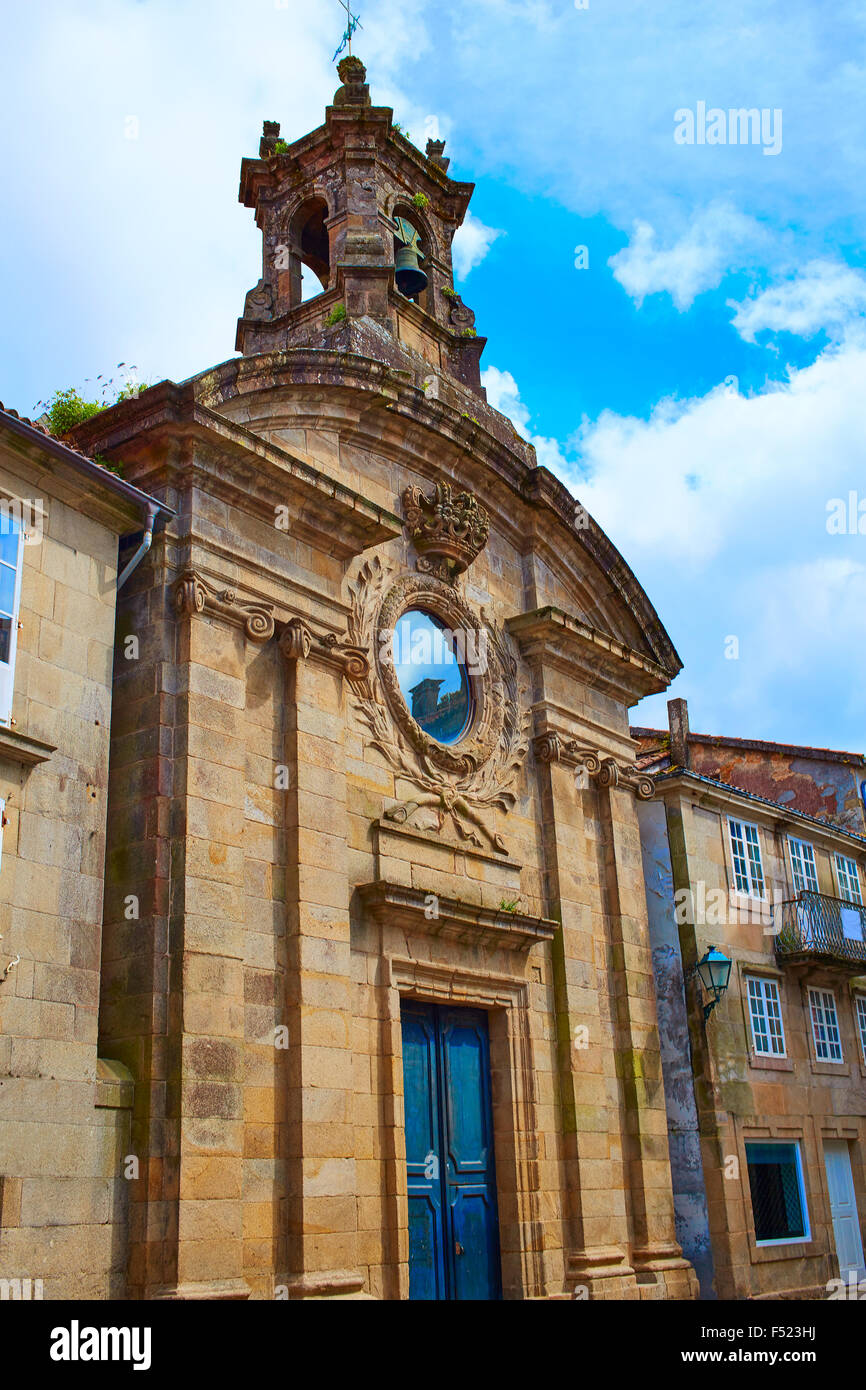 Santiago de Compostela Santa Maria del Camino church end of Saint James Way in Galicia Spain ...