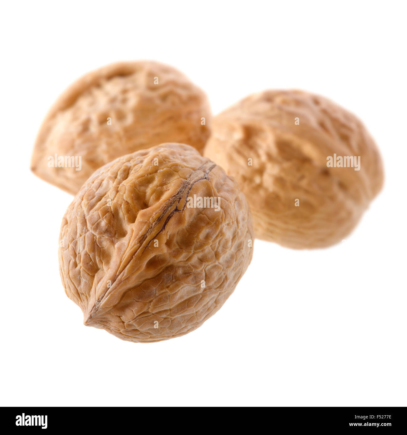 Food: group of walnuts, isolated on white background Stock Photo
