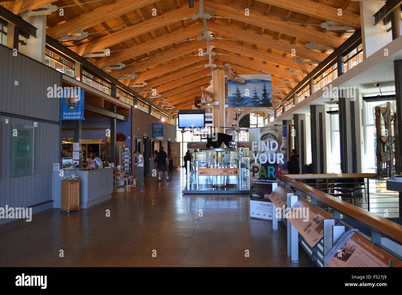 The Blue Ridge Parkway Visitor Center located near Asheville, North