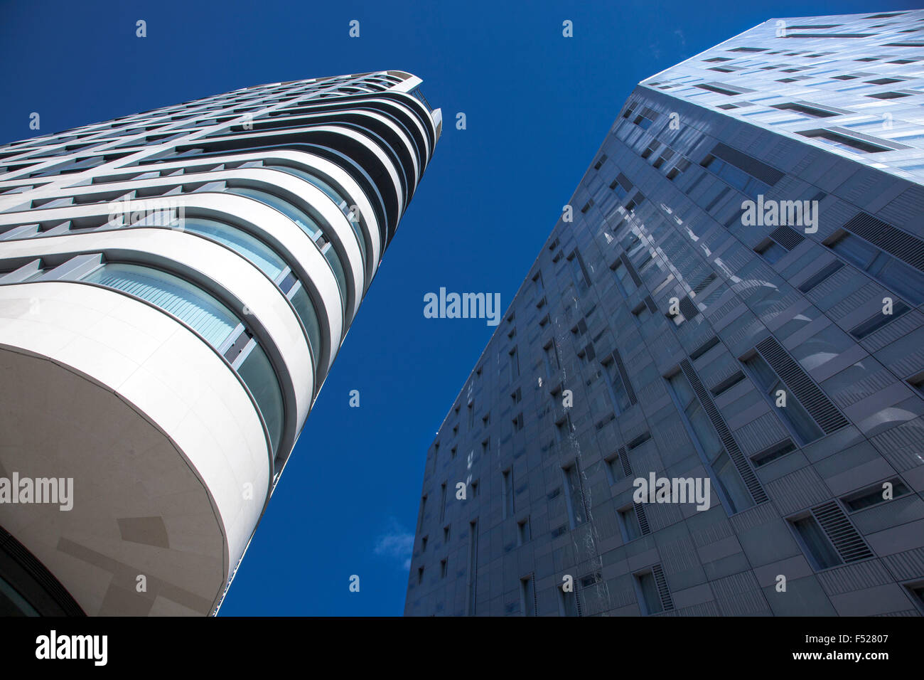 The Eagle apartment building and M by Montcalm buildings in Old Street, London, UK Stock Photo