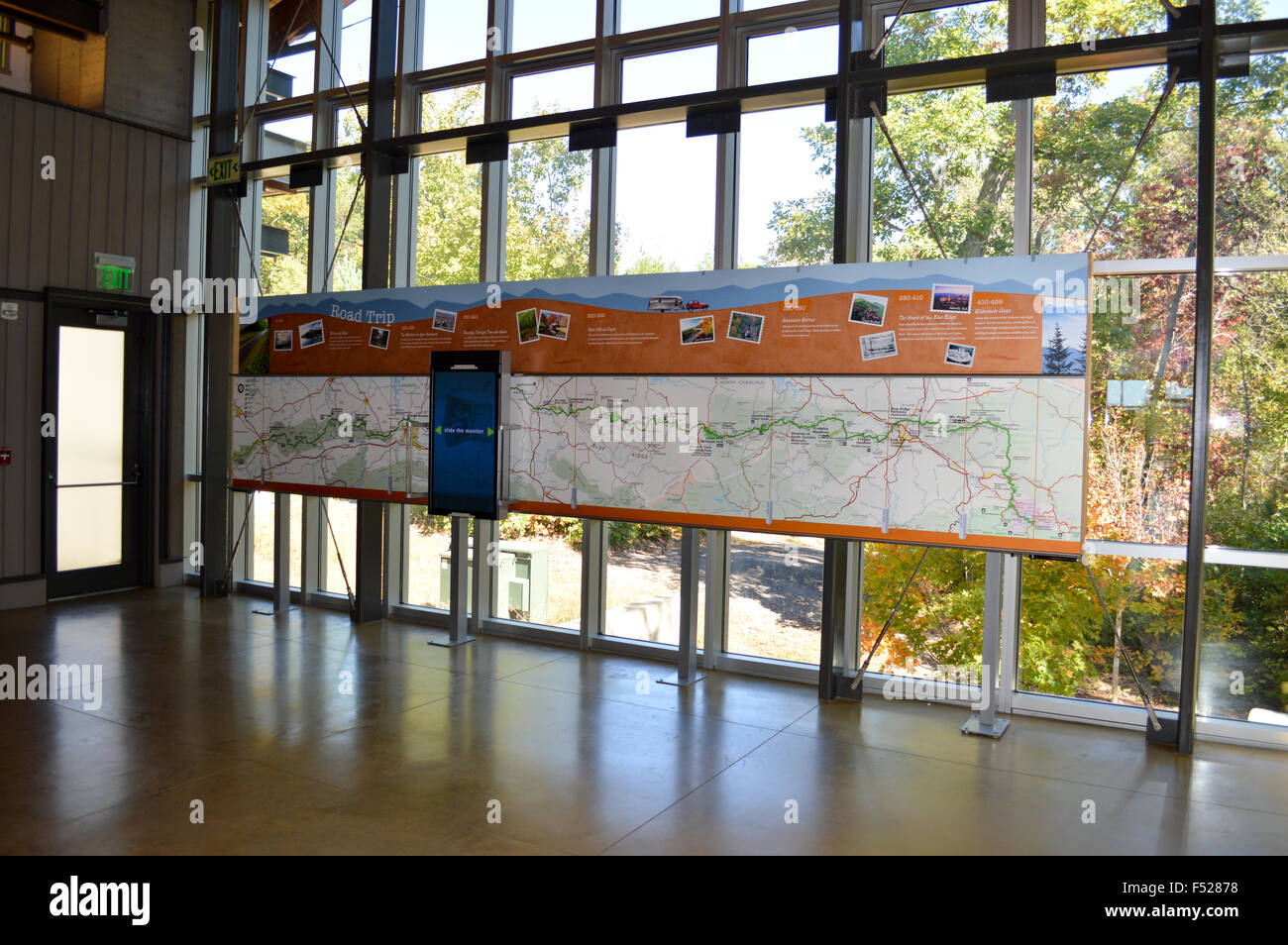 The Blue Ridge Parkway Visitor Center located near Asheville, North