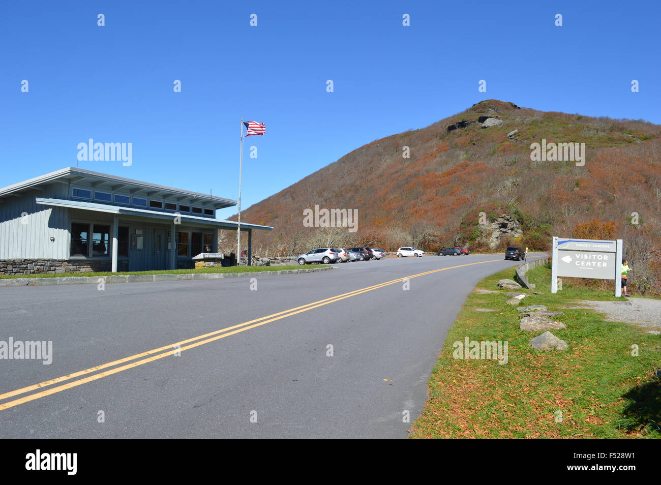 The Craggy Gardens Visitor Center located on the Blue Ridge Parkway in North Carolina. Stock Photo