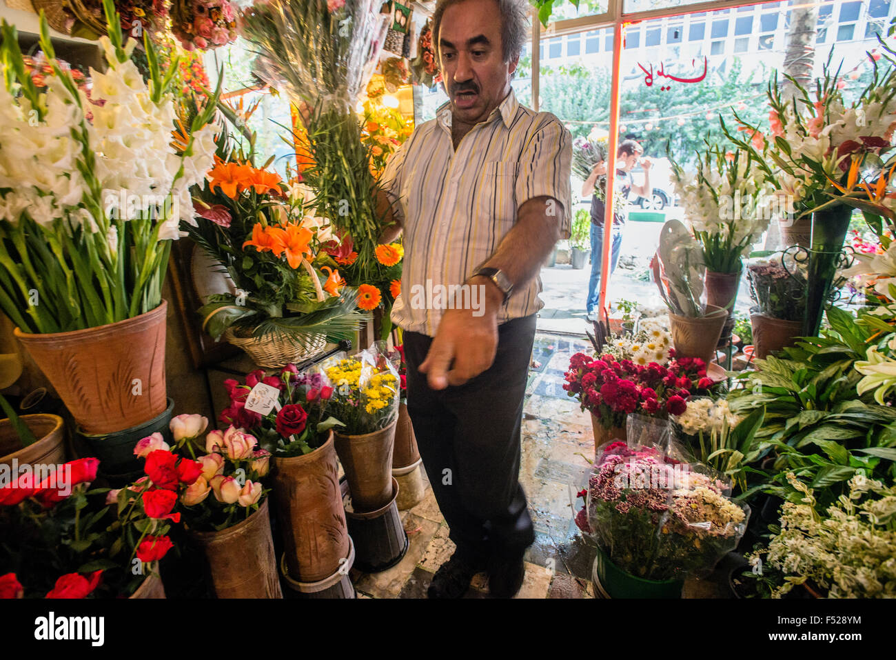 Flower shop in Tehran, Iran Stock Photo Alamy
