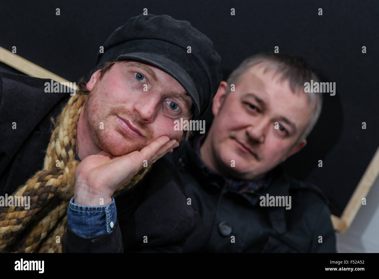 Kascarade Mathew Milnes and Martin Horton, band members in the studio Stock Photo