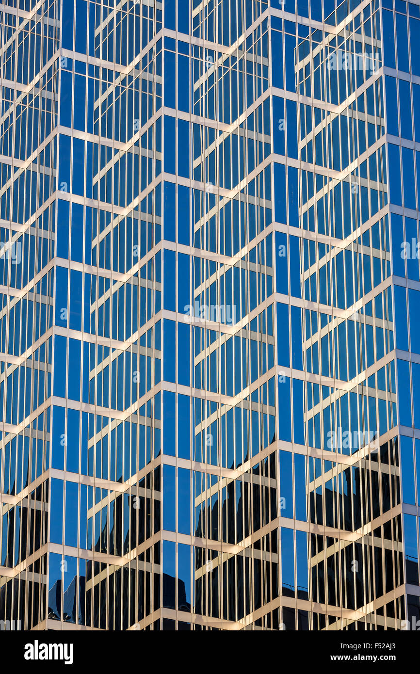 Glass facades of office CIBC towers in Vancouver, BC, Canada Stock Photo