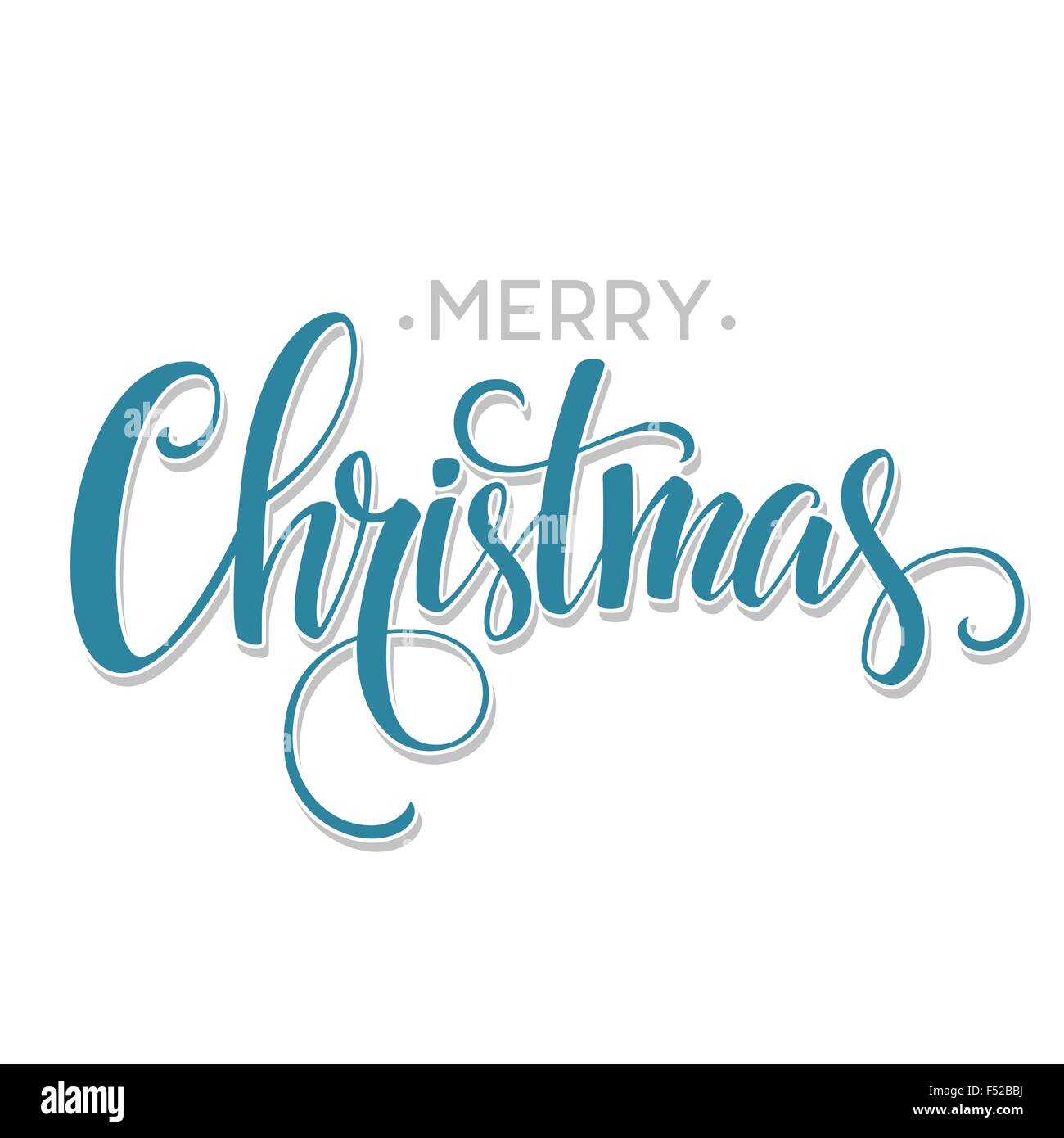Merry christmas handwritten text. Vector illustration Stock Vector ...