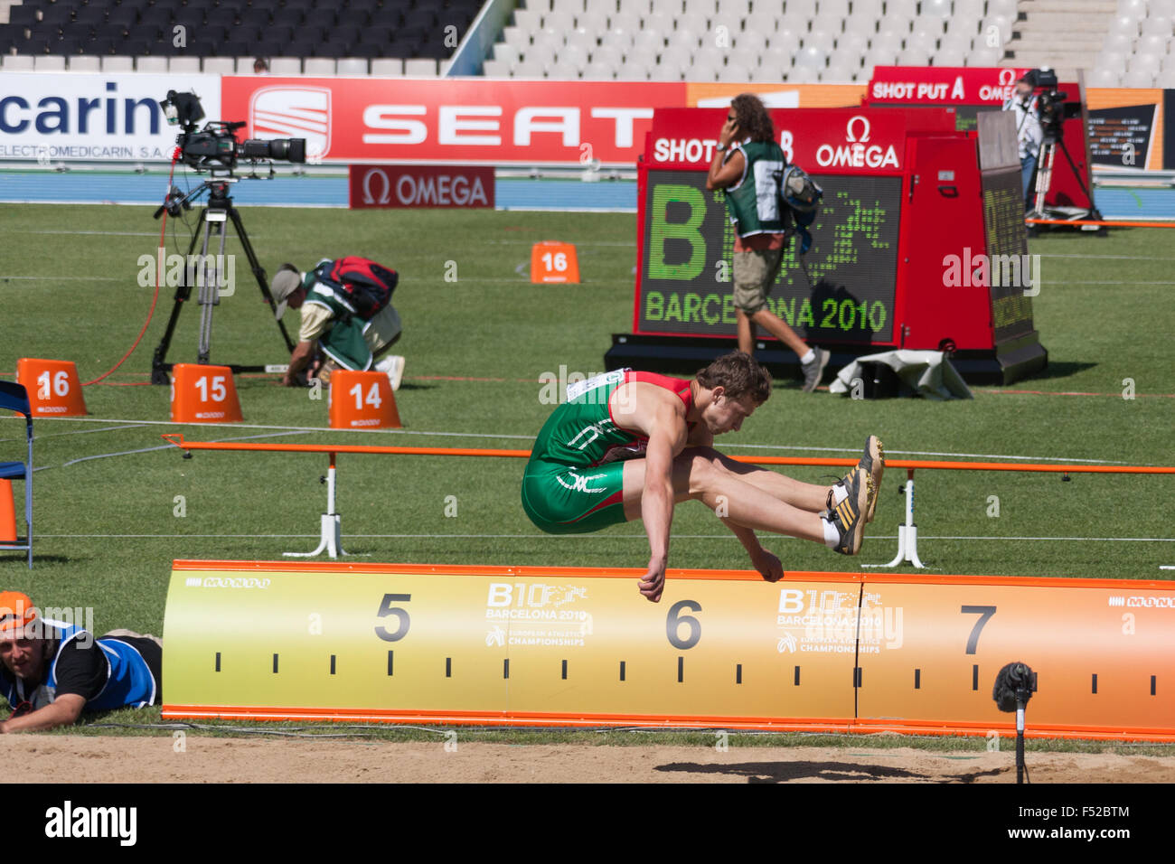 Andrei Krauchanka from Belarus in action at Decathlon Long jump