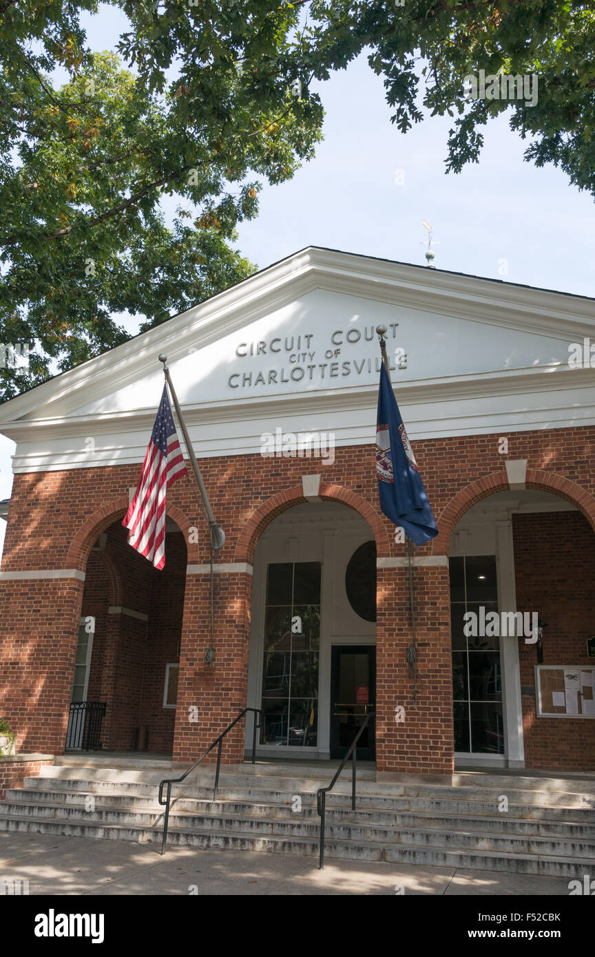 The Circuit Court or City Courthouse, Charlottesville, Virginia, USA Stock Photo