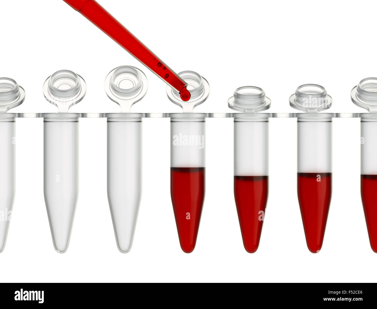 Dropping blood sample in testtube closeup Stock Photo Alamy