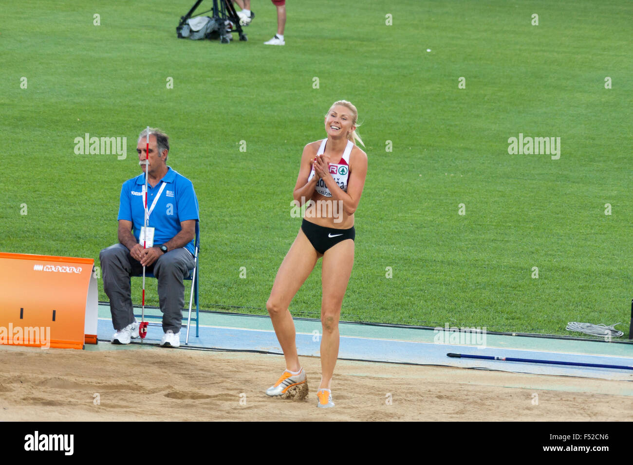 Ineta Radevica in Barcelona 2010 European Championships Stock Photo