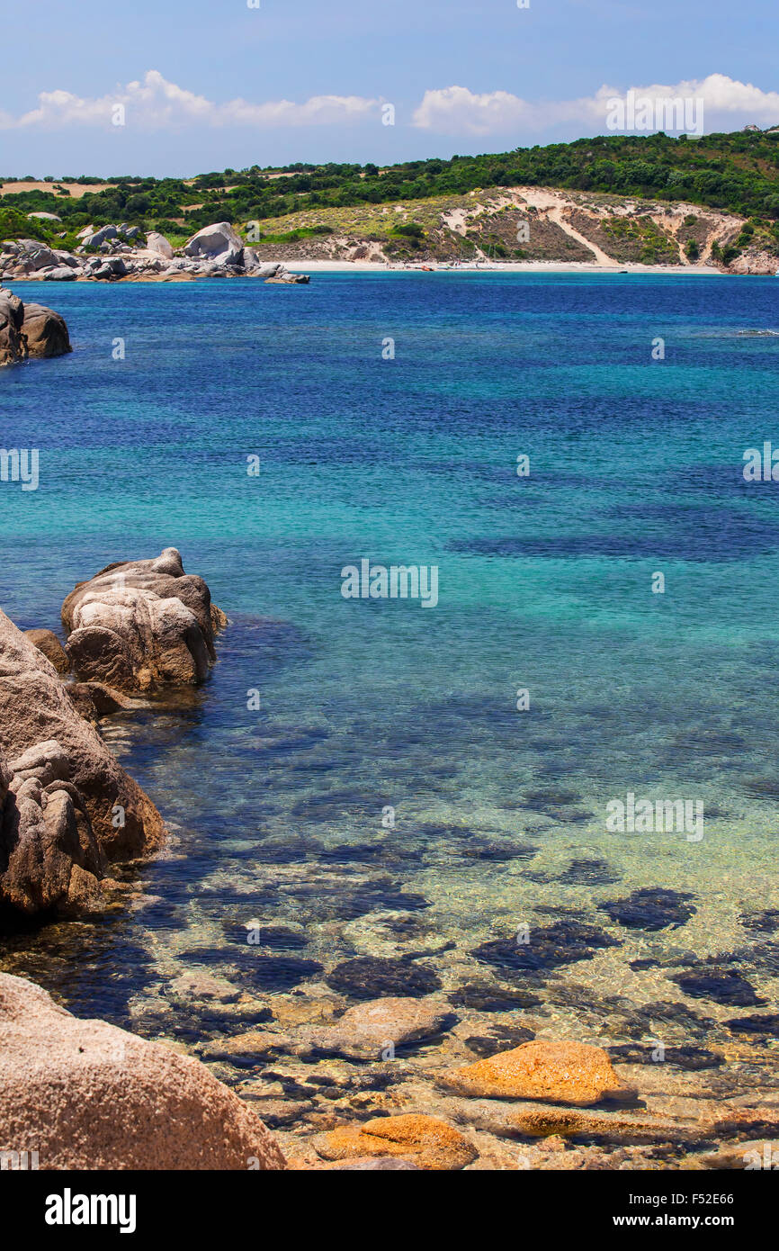 Sea beach from pebble in clear water Stock Photo - Alamy