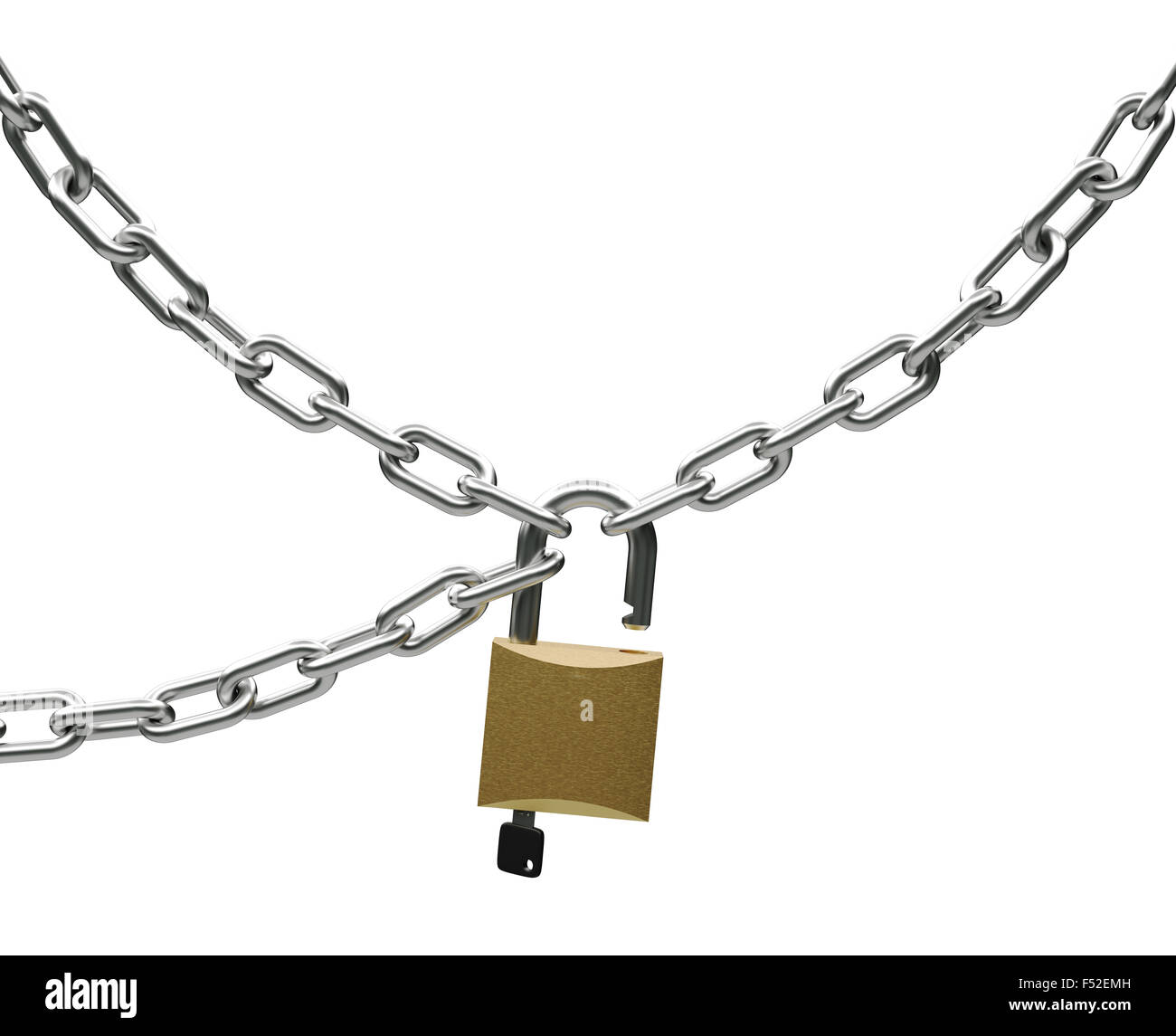 Opened lock concept on white background Stock Photo Alamy