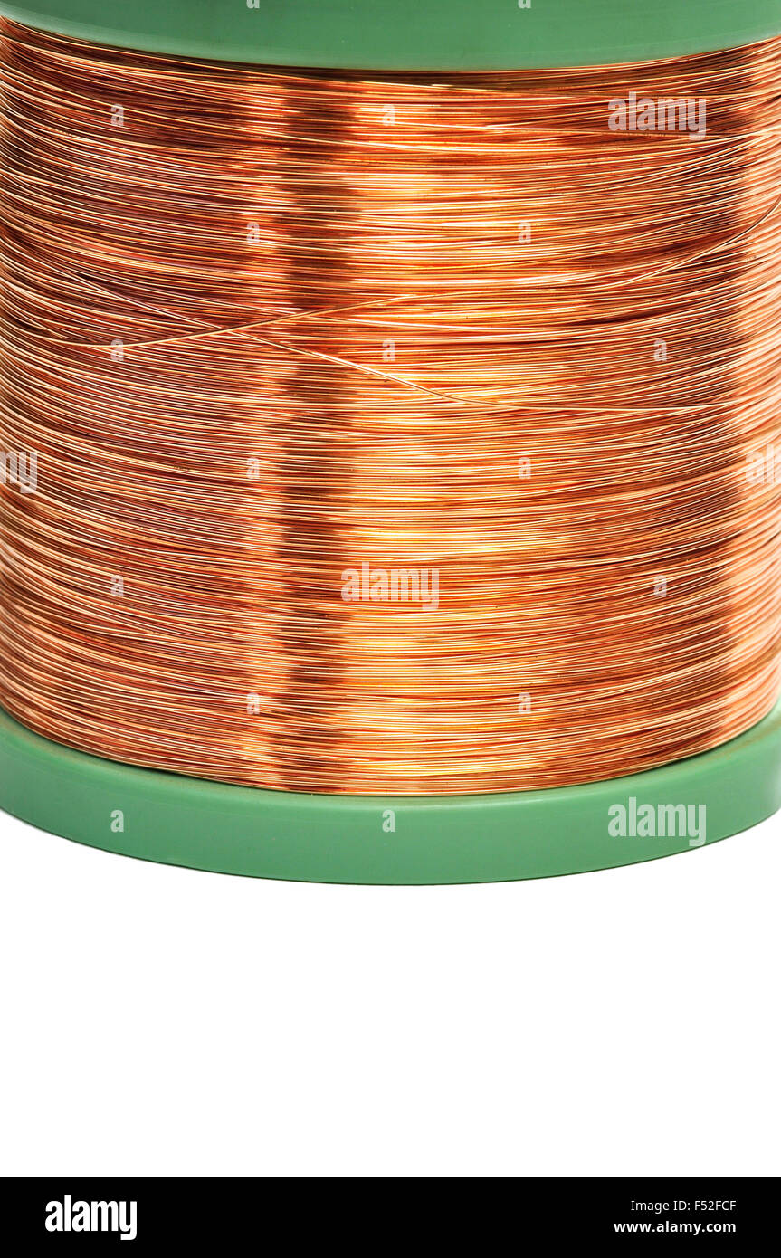 Reel of Copper Wire, Close up Stock Photo - Alamy