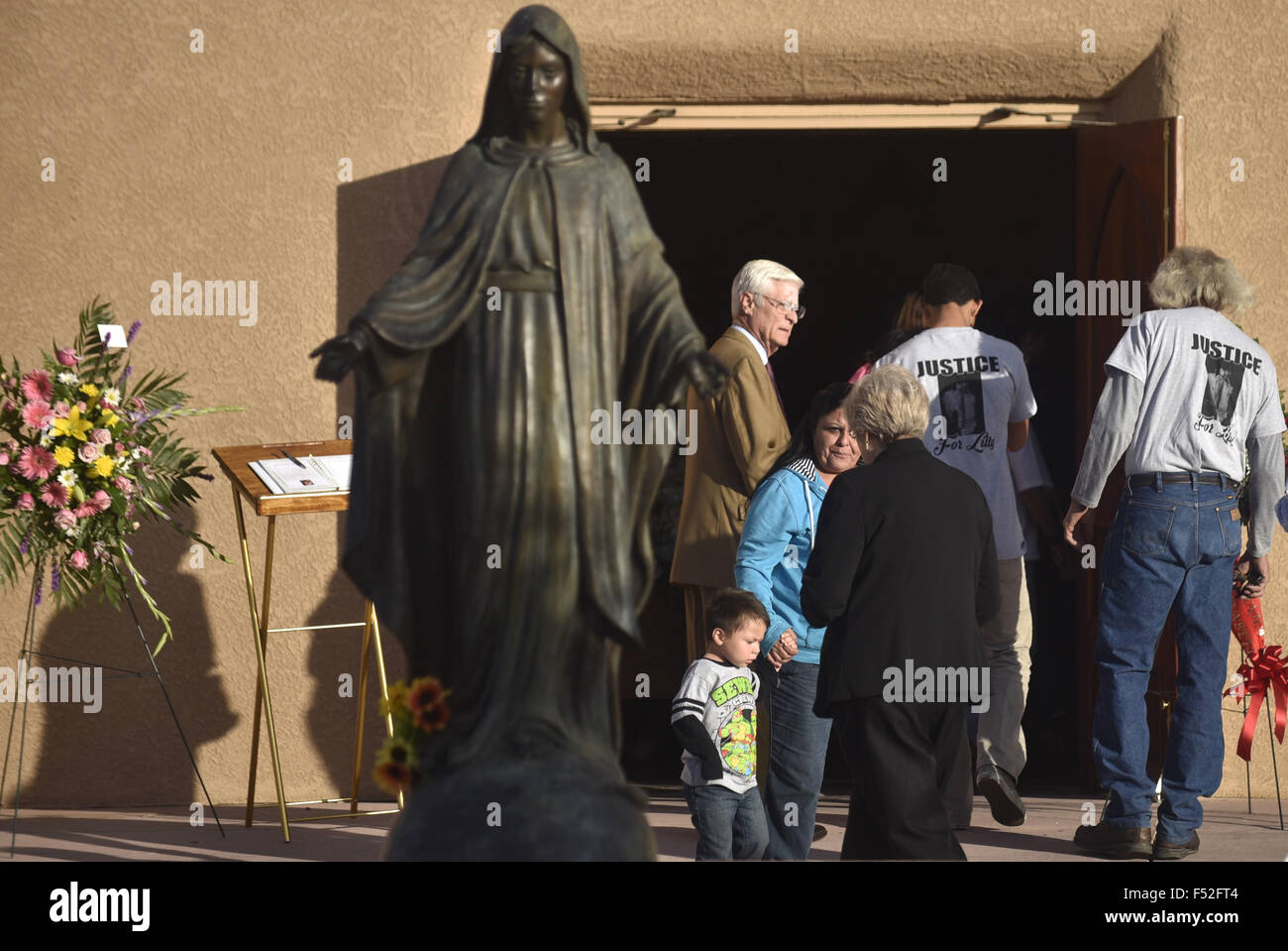 Usa. 26th Oct, 2015. Public viewing for 4yearold Lilly Garcia at