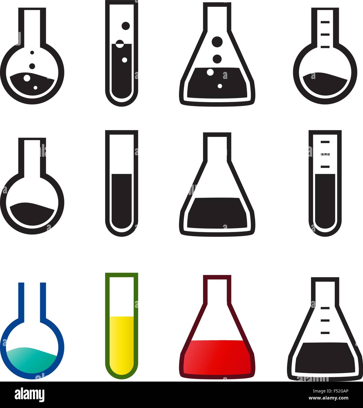 Test tube icon symbol hi-res stock photography and images - Alamy