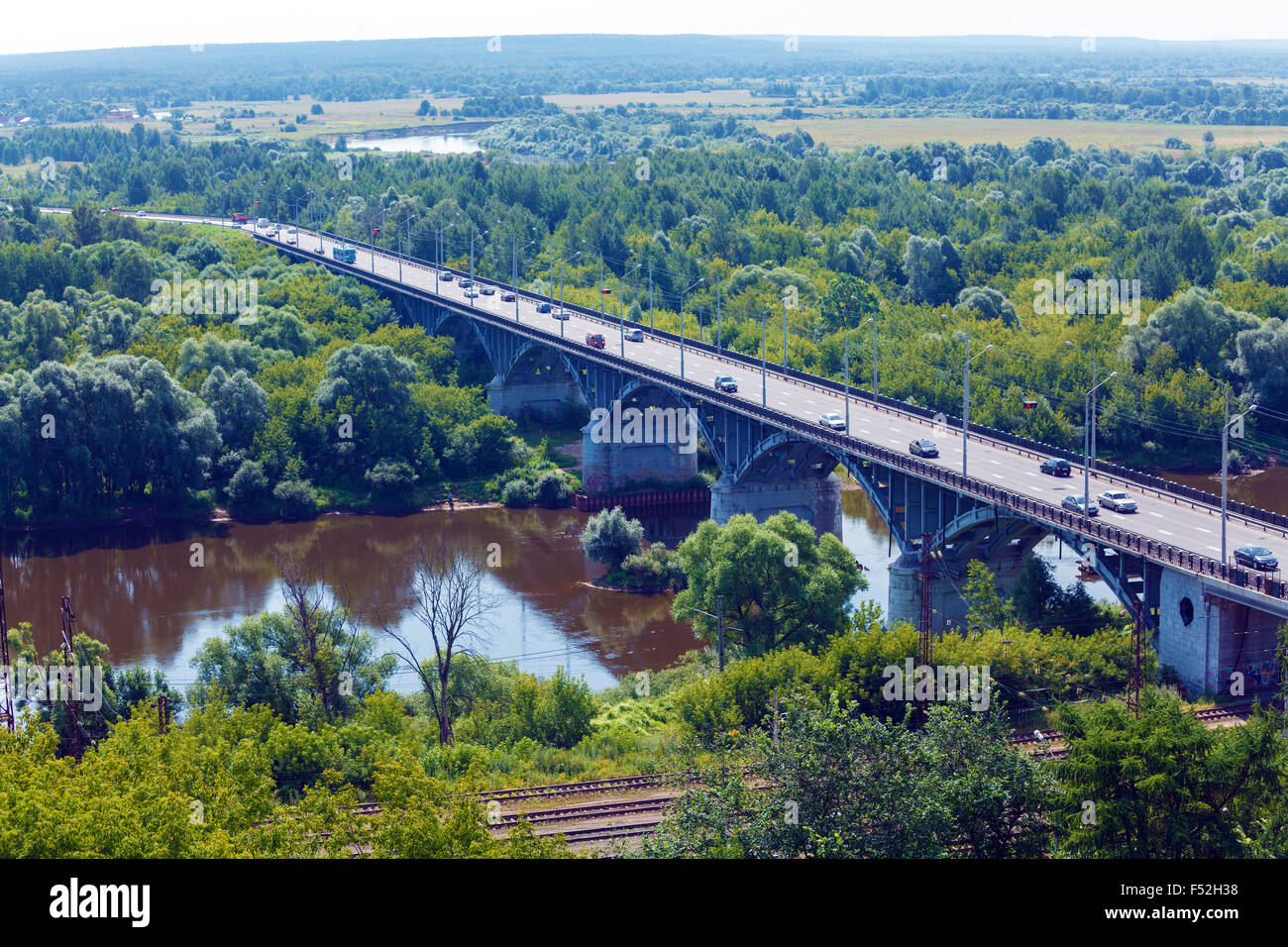 Aerial View to Klyazma River near Vladimir City, Russia Stock Photo - Alamy