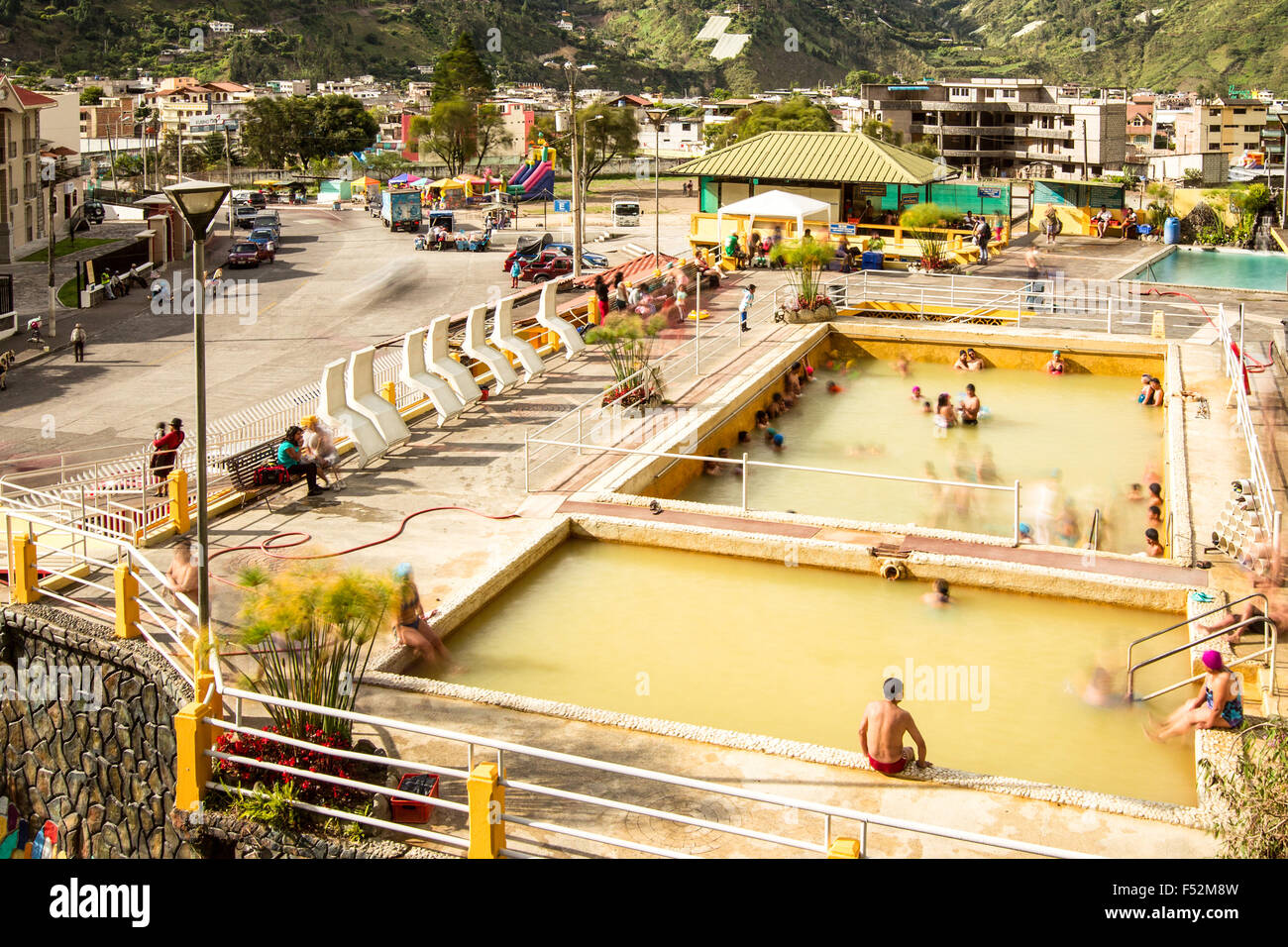 Thermal Pool In Banos De Agua Santa Ecuador Stock Photo