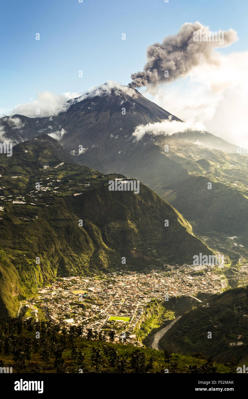 Banos De Agua Santa Popular Destination In Ecuador South America Stock