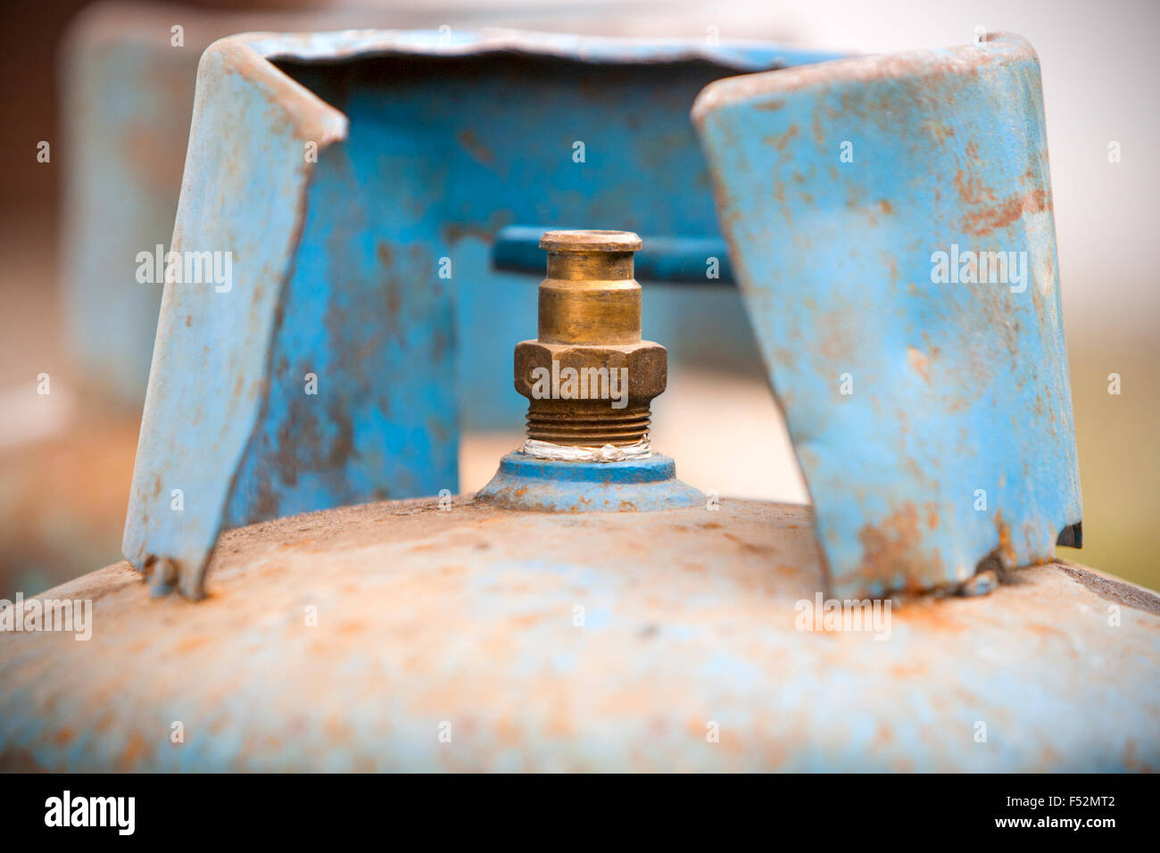 Rusted Gas Tank With Improper Isolation Stock Photo